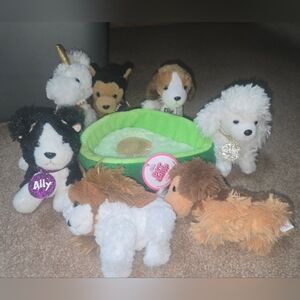 Justice Pet Shop Animal Soft Plush dogs/unicorn And Avocado Bed